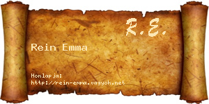 Rein Emma névjegykártya